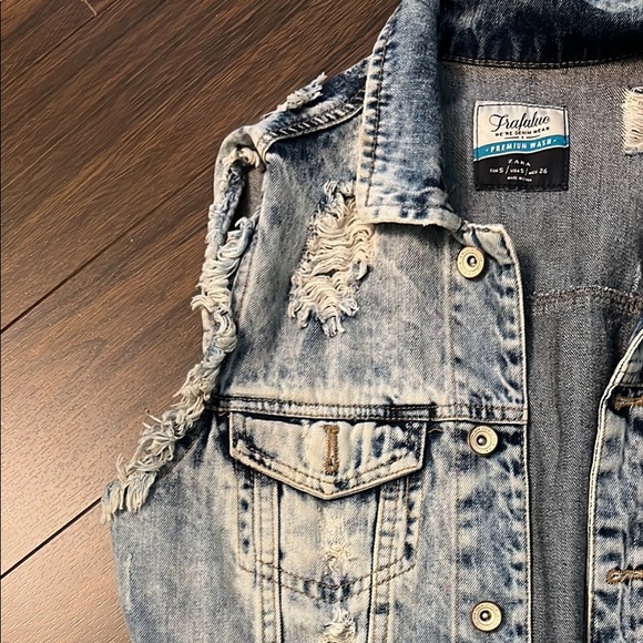 Zara denim vest size xs - Picture 1 of 3